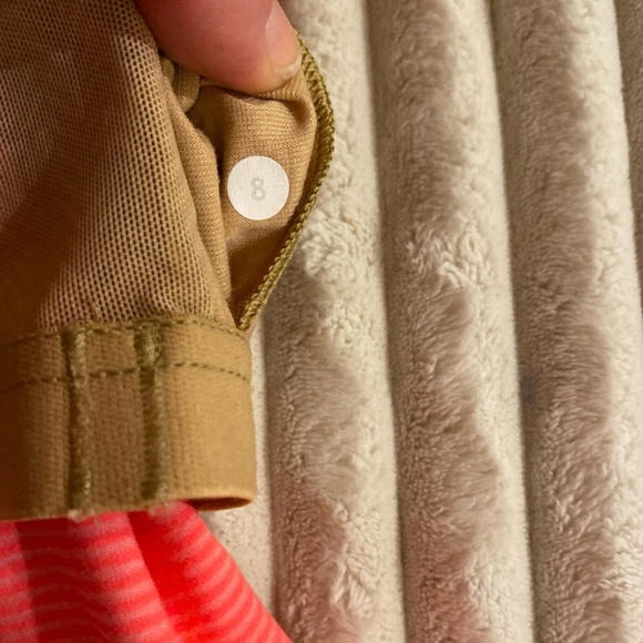 2 LULULEMON WHOLEHEARTED TANK BRIGHT ORANGE/TONKA - BLUE STRIPE SIZE-8 LONG - Picture 11 of 15